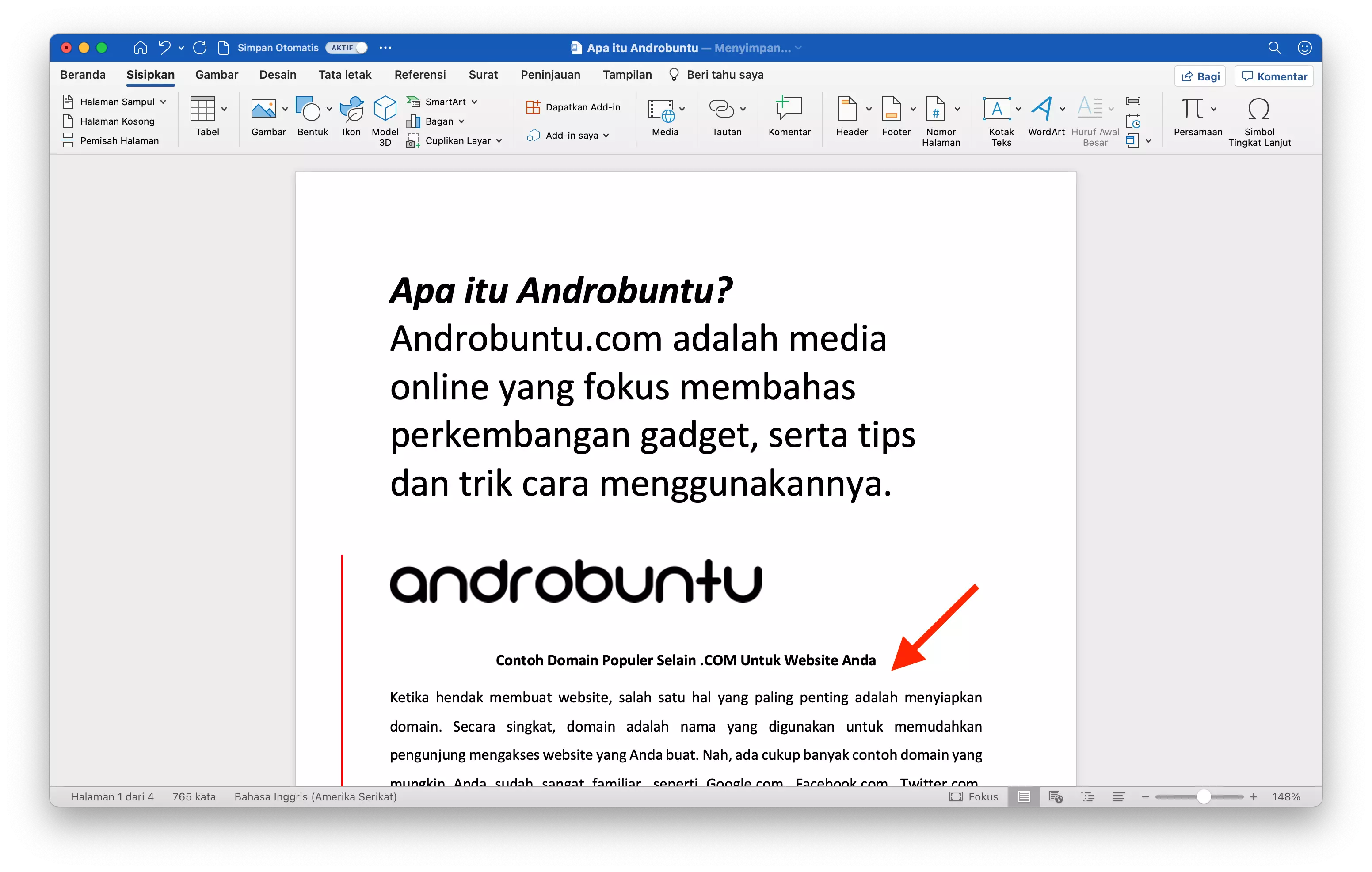 Cara Menggabungkan Dokumen di Microsoft Word by Androbuntu 11