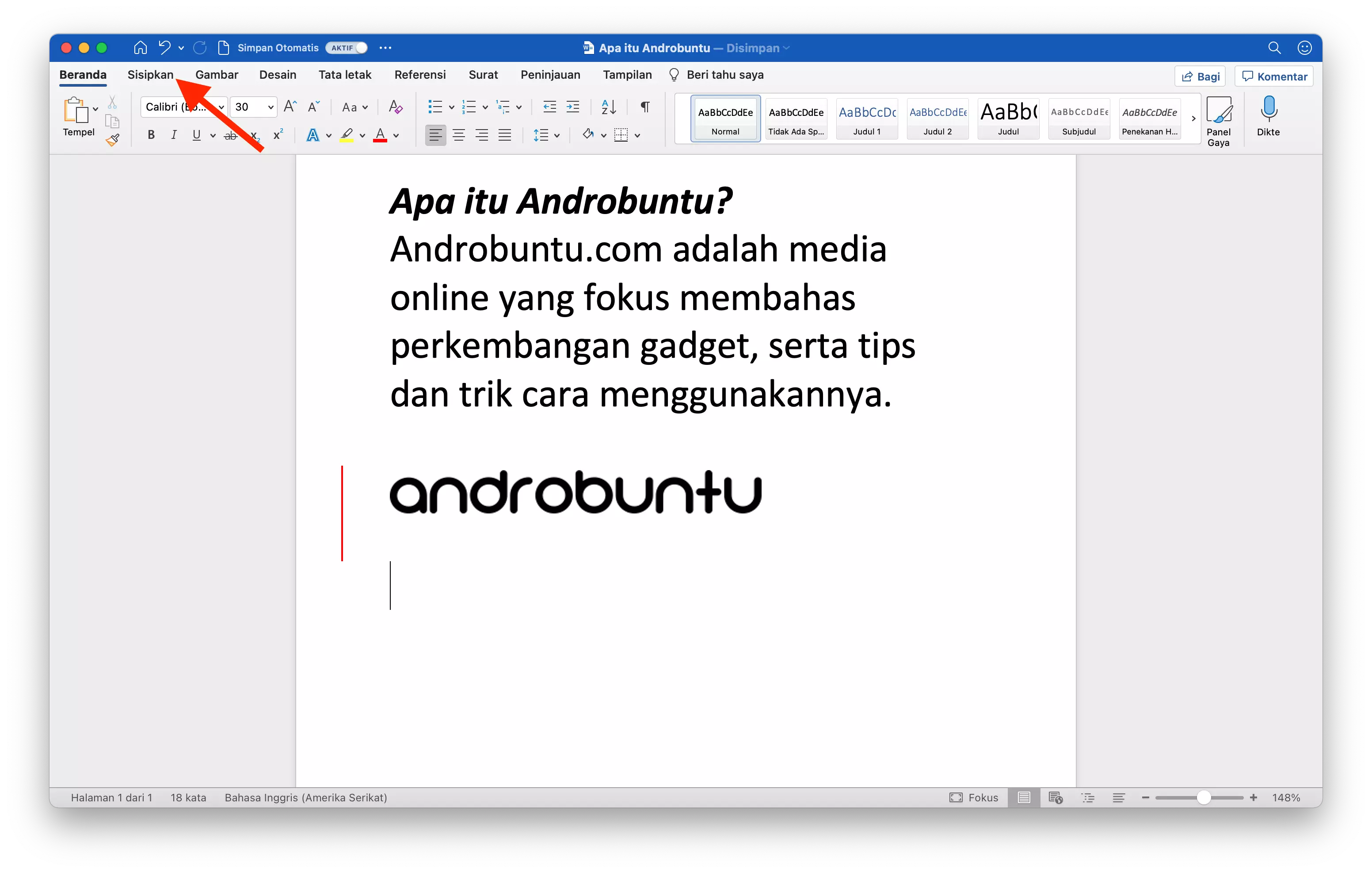 Cara Menggabungkan Dokumen di Microsoft Word by Androbuntu 7
