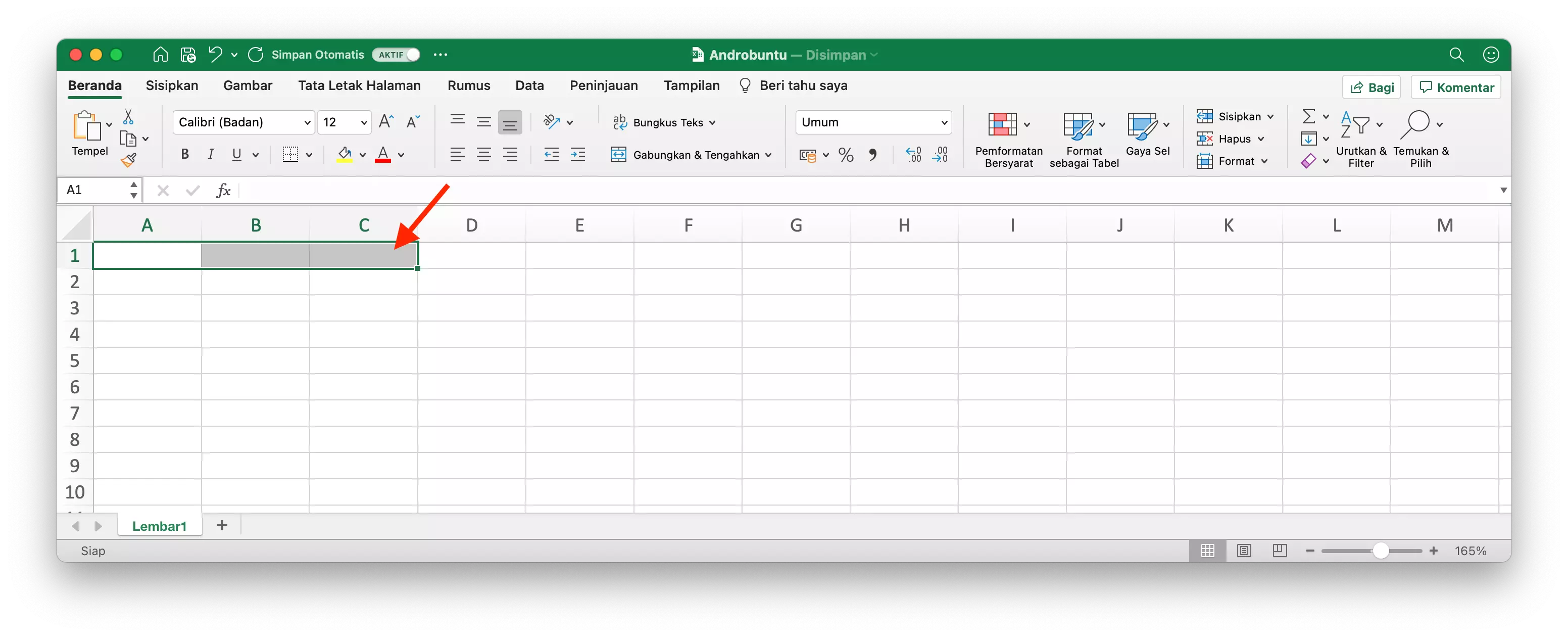 Cara Menggabungkan dan Memisahkan Sel di Microsoft Excel by Androbuntu 1