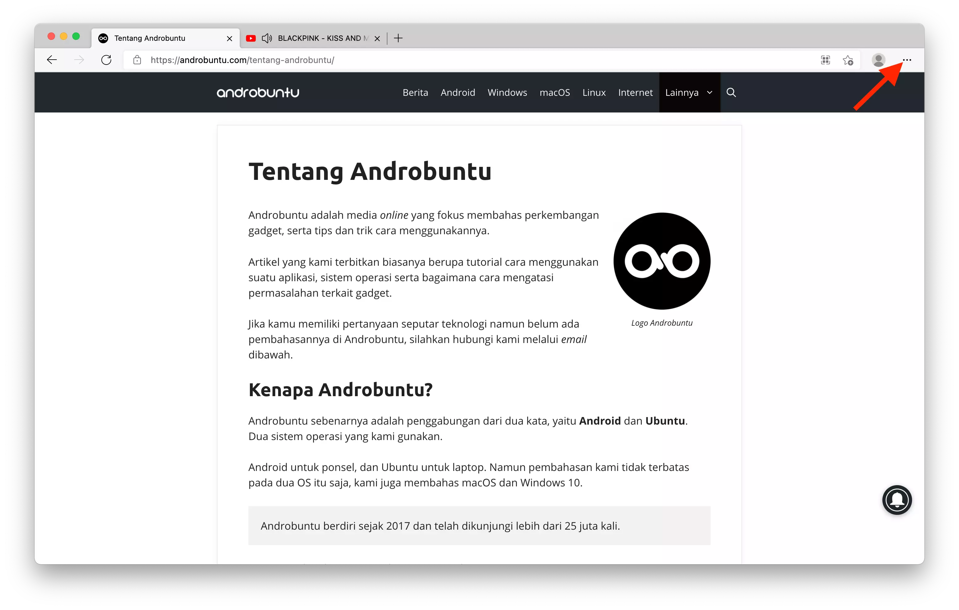 Cara Menghapus Riwayat Penelusuran di Microsoft Edge by Androbuntu 1