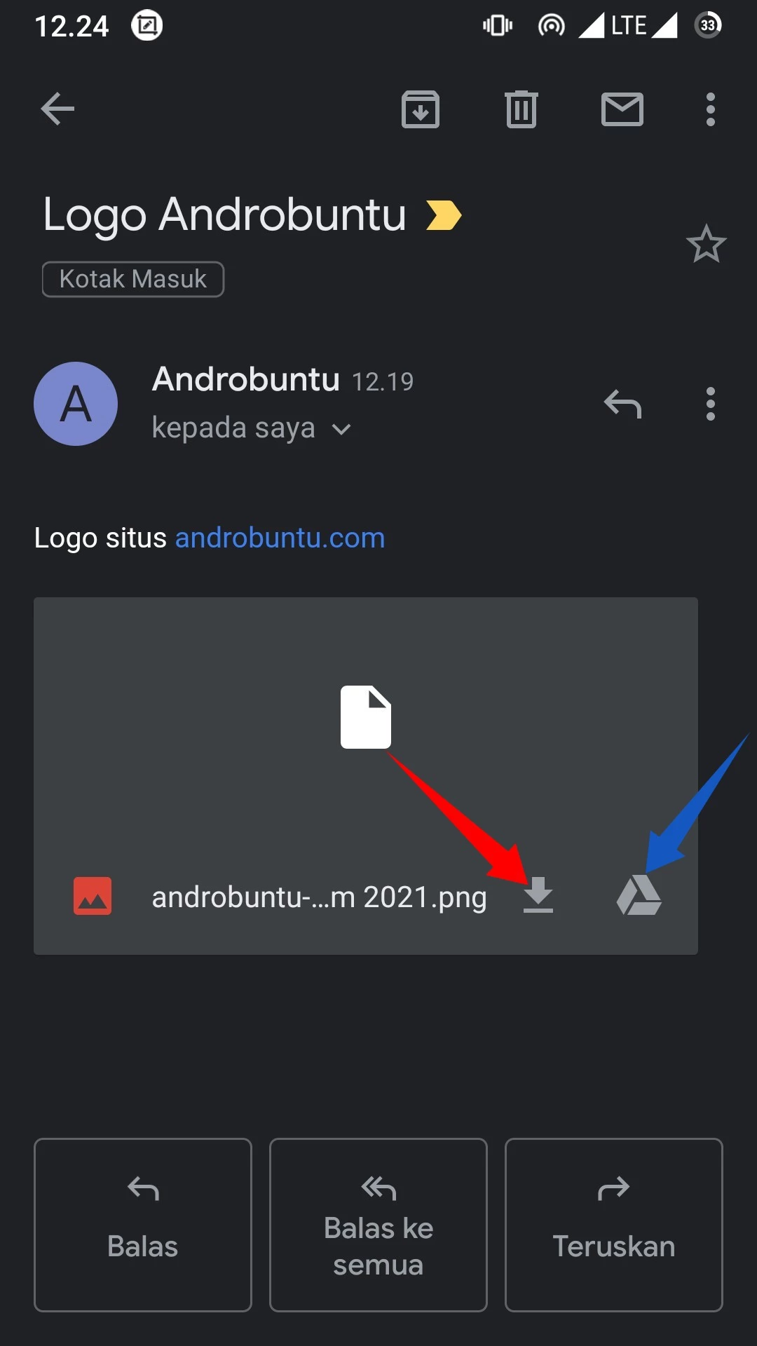Cara Menyimpan Lampiran Gmail by Androbuntu 1