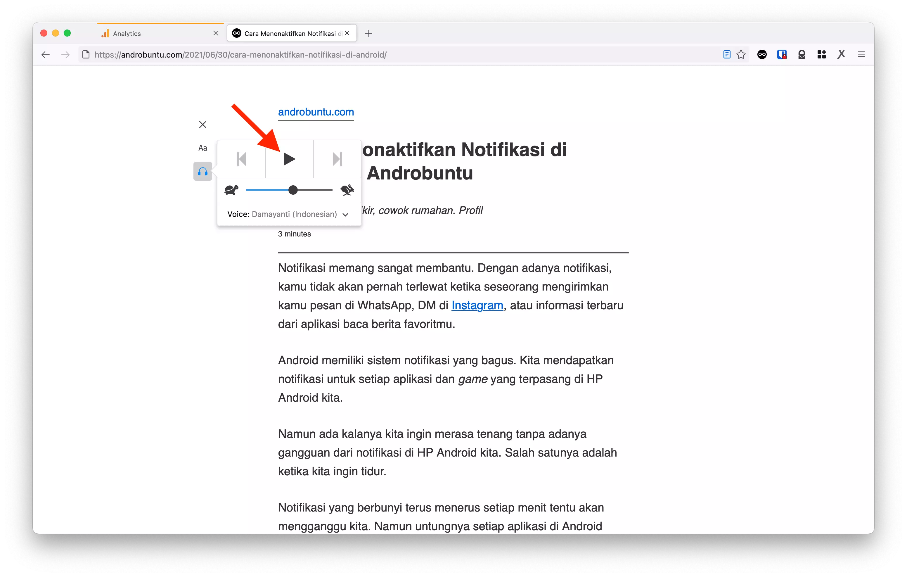 Cara Agar Firefox Membacakan Artikel by Androbuntu 3