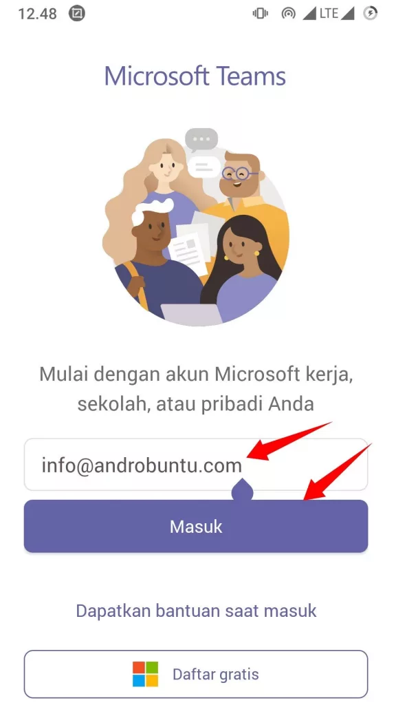 Cara Login ke Microsoft Teams by Androbuntu 1