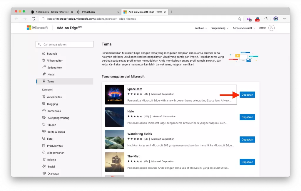 Cara Mengganti Tema Microsoft Edge by Androbuntu 5