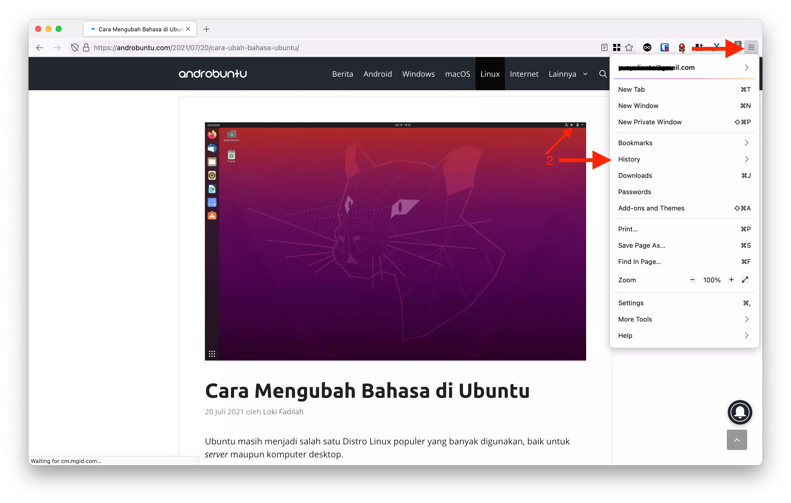Cara Menghapus Riwayat Penelusuran di Firefox by Androbuntu 1