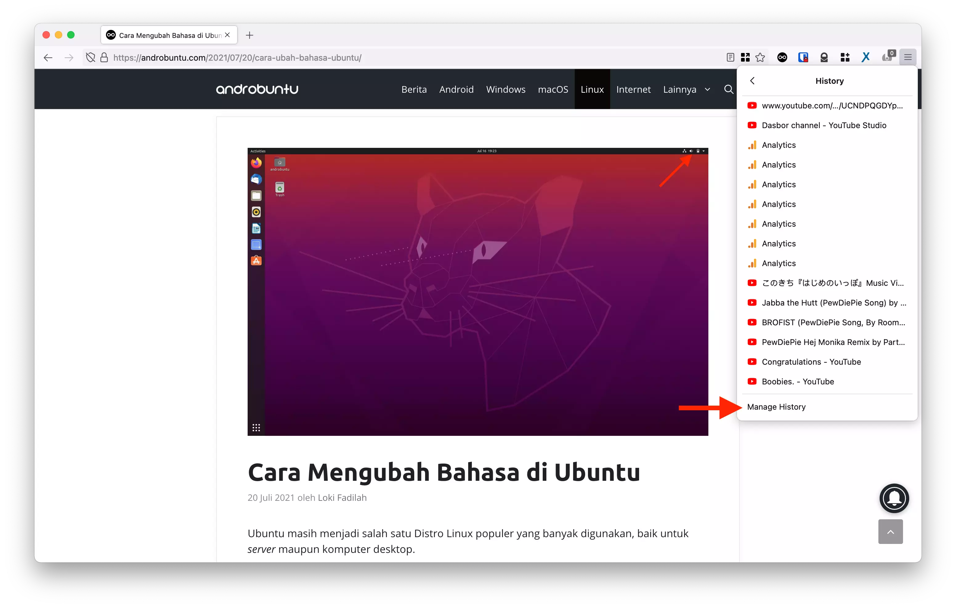 Cara Menghapus Riwayat Penelusuran di Firefox by Androbuntu 2