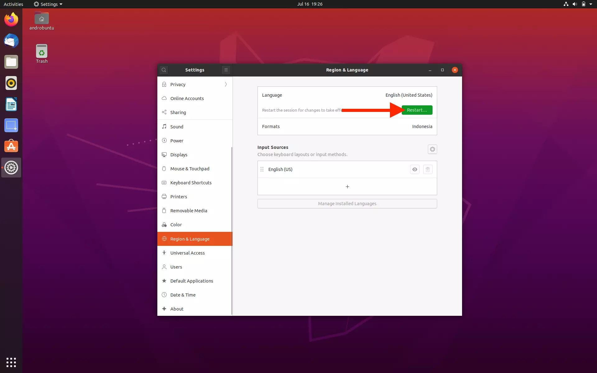 Cara Mengubah Bahasa di Ubuntu by Androbuntu 6