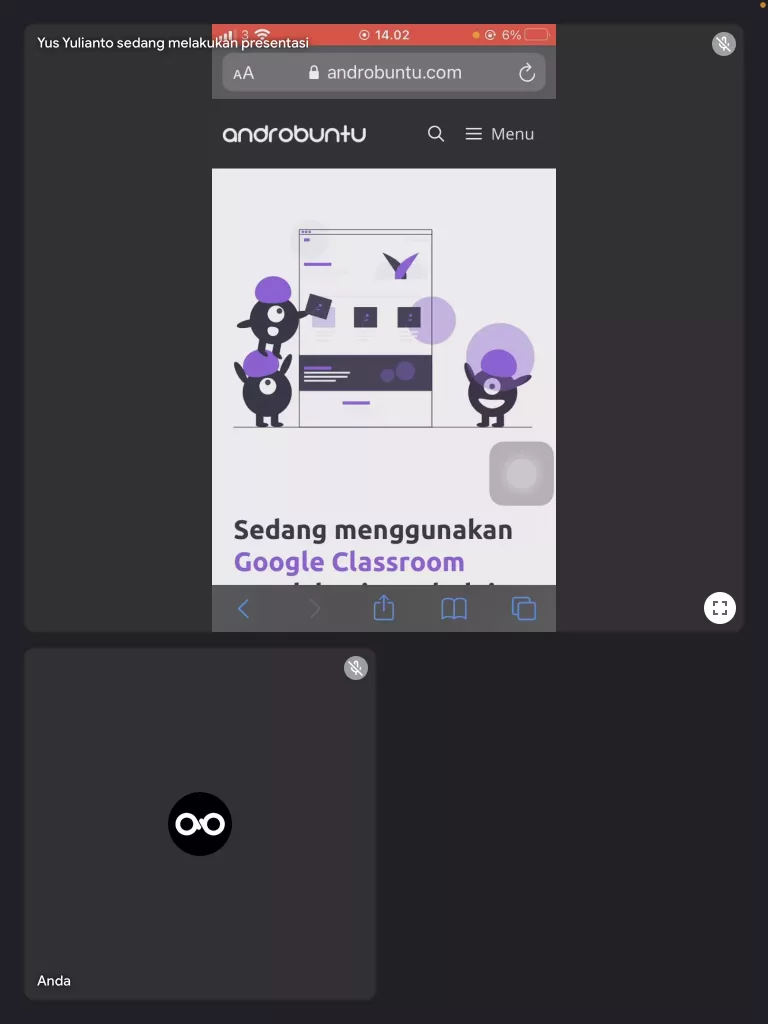 Cara Berbagi Layar atau Share Screen di Google Meet by Androbuntu 4