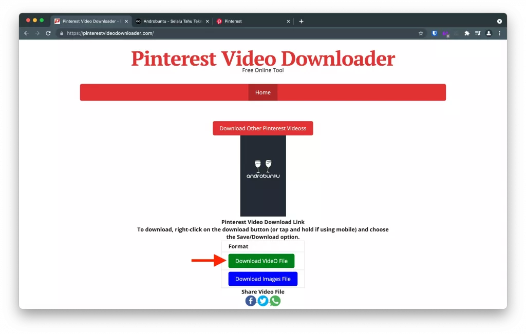 Cara Download Video Pinterest di Android dan Komputer by Androbuntu 9
