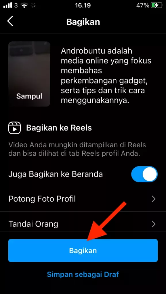 Cara Membuat Instagram Reels by Androbuntu 6