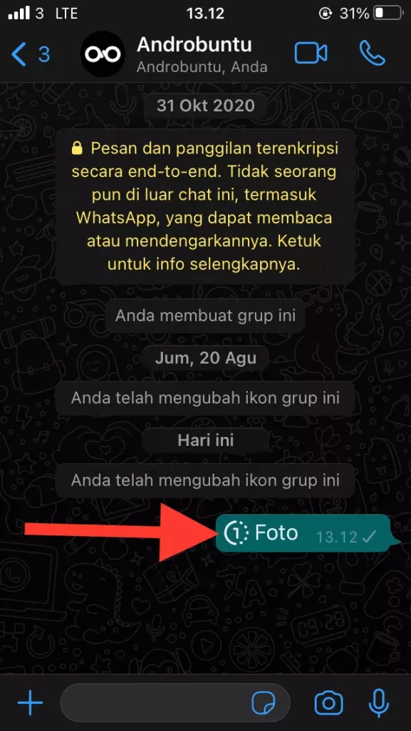 Cara Mengirim Foto dan Video Sekali Lihat di WhatsApp by Androbuntu 3