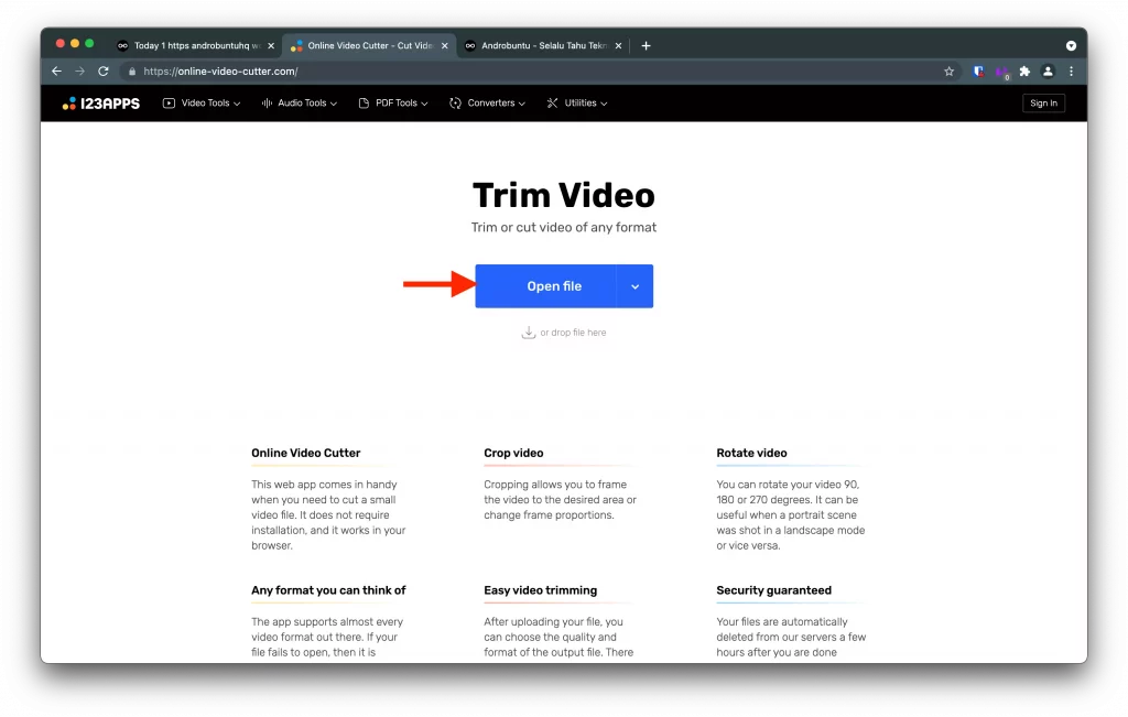 Cara Memotong Video Secara Online by Androbuntu 1