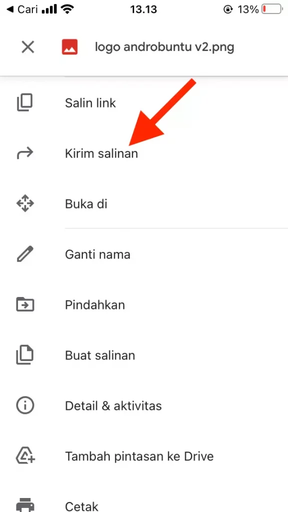 Cara Mengekspor File dari Google Drive byy Androbuntu 2