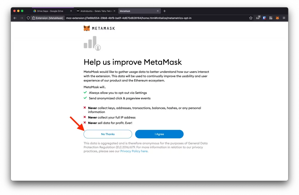 Cara Membuat Akun Metamask by Androbuntu 3