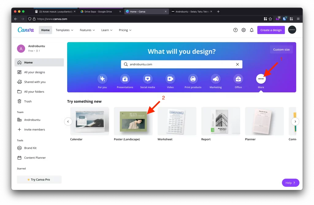 Cara Membuat Poster di Canva by Androbuntu 1