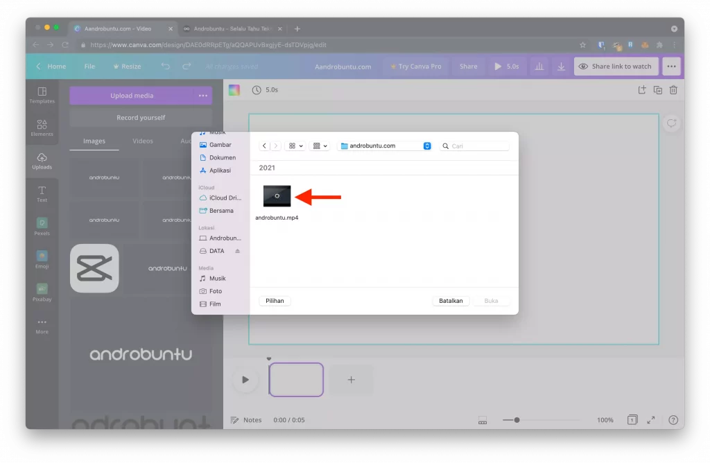 Cara Menggabungkan Video di Canva by Androbuntu 3