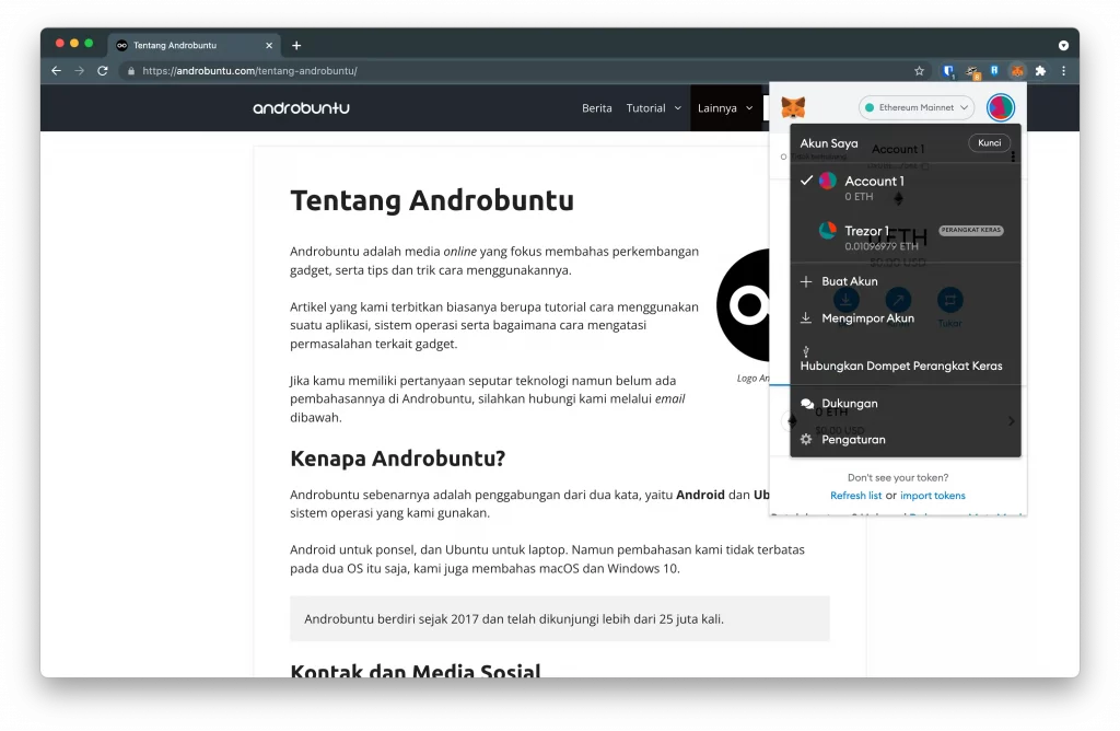 Cara Menghapus Akun MetaMask by Androbuntu 4