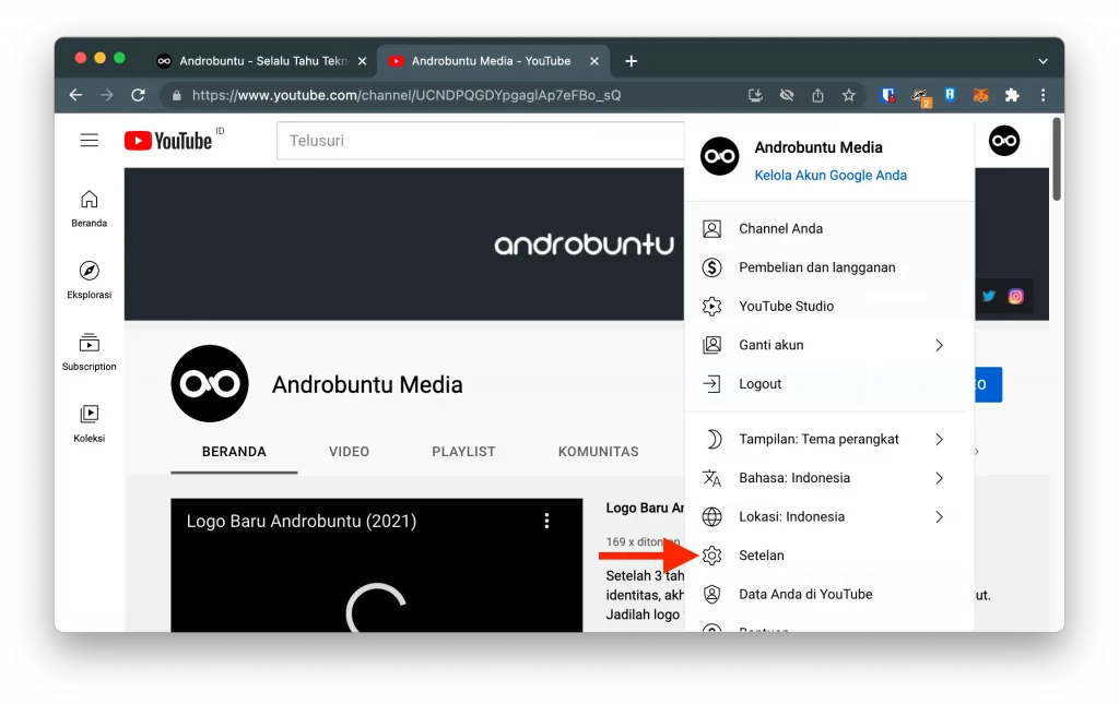Cara Menyembunyikan Jumlah Subscriber di YouTube by Androbuntu 1