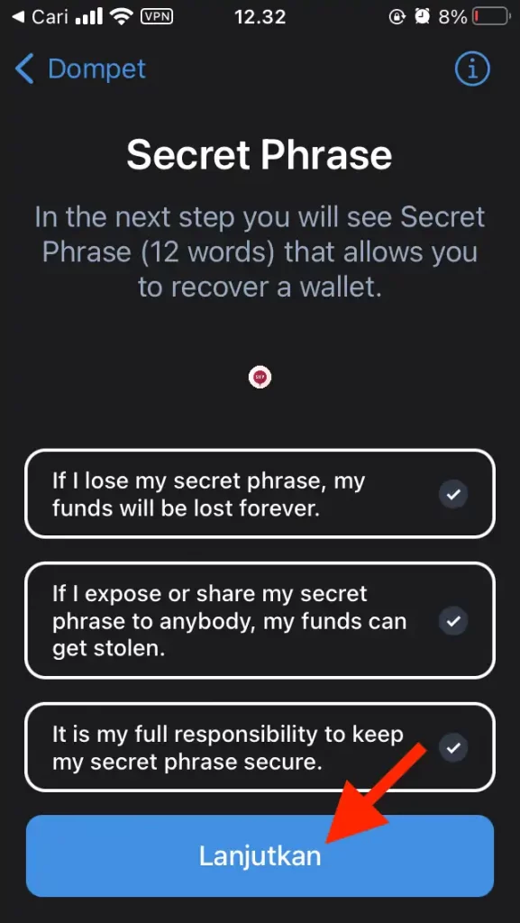 Cara Melihat Secret Phrase di Trust Wallet by Androbuntu 5