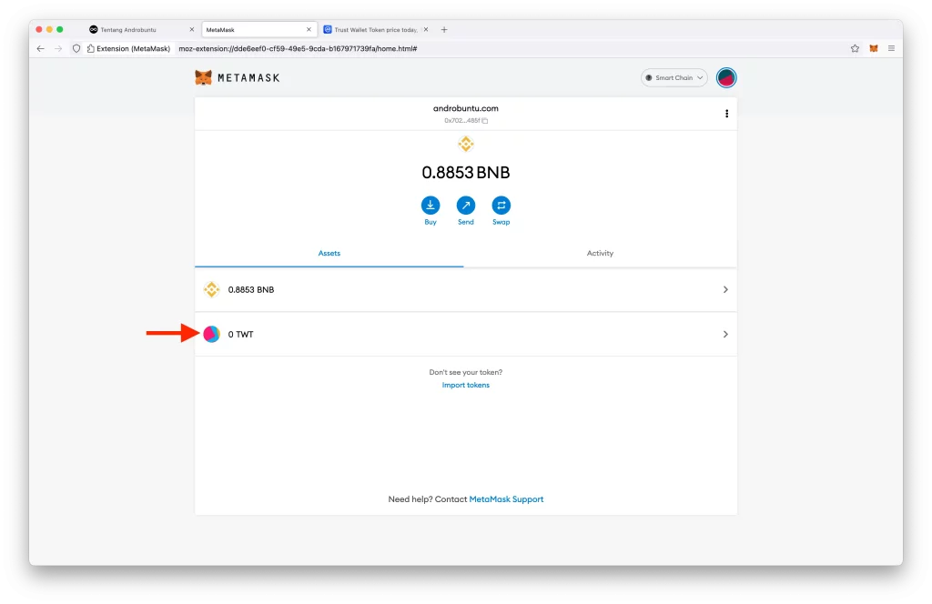 Cara Menghubungkan MetaMask dengan Trust Wallet by Androbuntu 15