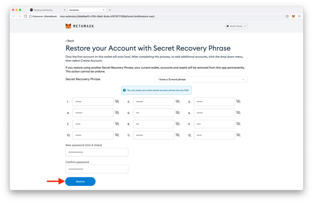 Cara Menghubungkan MetaMask dengan Trust Wallet by Androbuntu 8