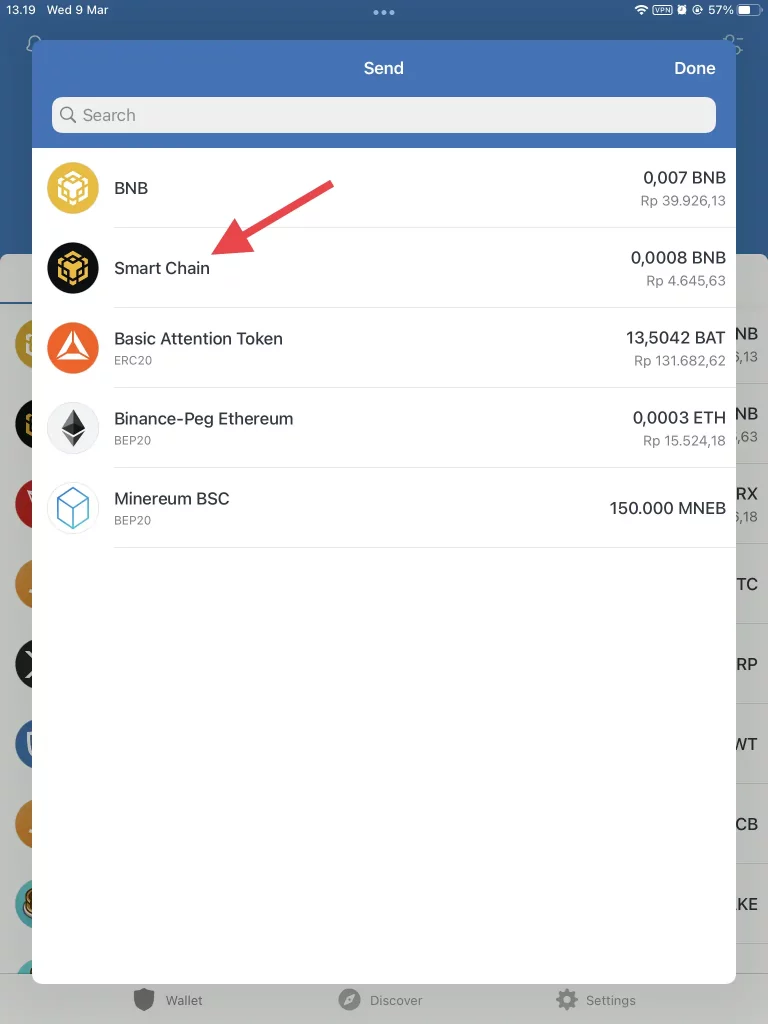 Cara mengirim cryptocurrency dari Trust Wallet ke Tokocrypto melalui Androbuntu 7