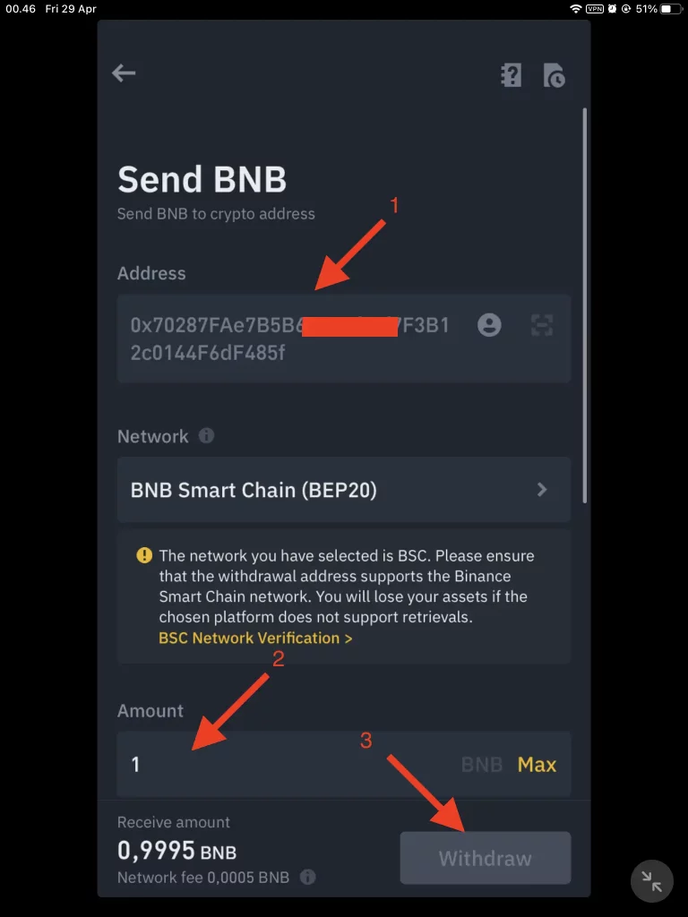 Cara Kirim BNB dari Binance ke Trust Wallet by Androbuntu 7