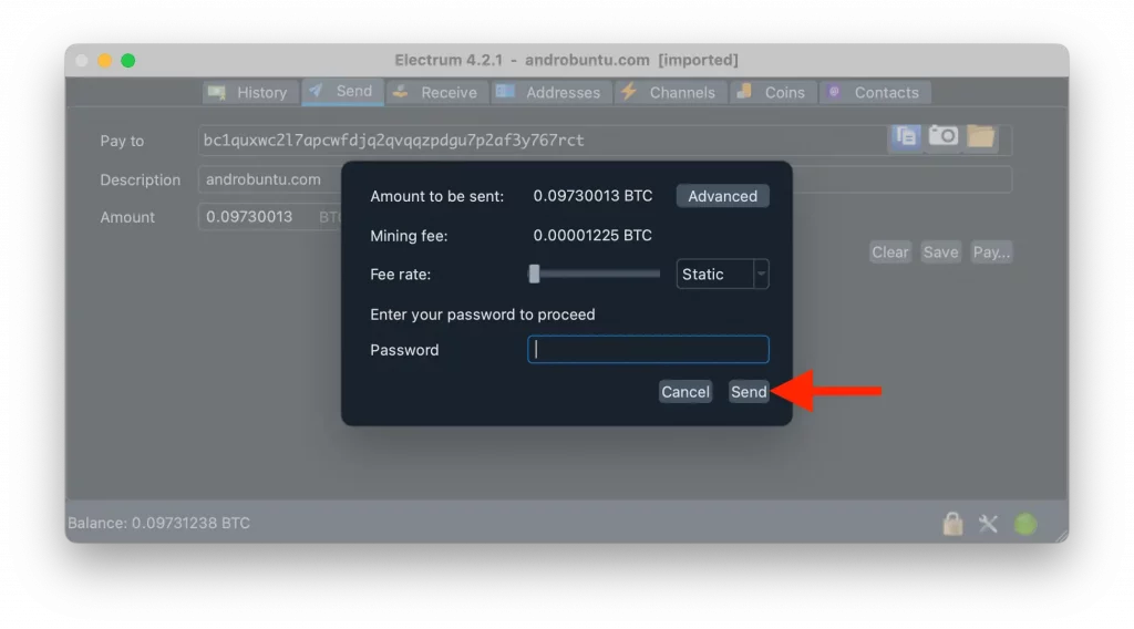 Cara Menerima dan Mengirim Bitcoin di Electrum by Androbuntu 6
