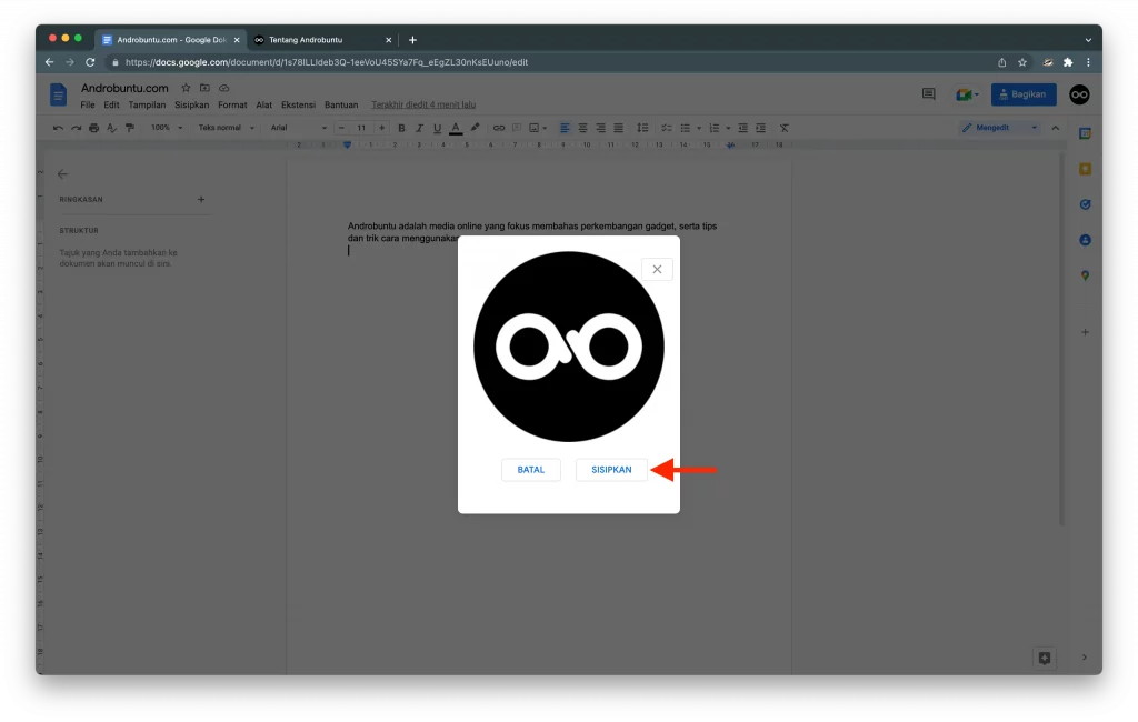Cara Memasukkan Gambar di Google Docs by Androbuntu 8