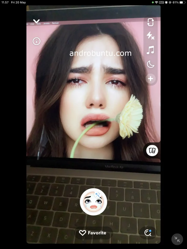 Cara Membuat Video Menangis yang Viral di TikTok Snapchat dan Instagram by Androbuntu 3