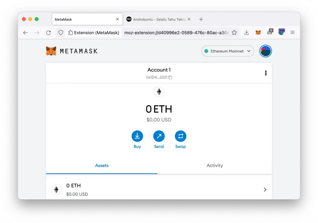 Cara Membuat Wallet Ethereum Menggunakan MetaMask by Androbuntu 9