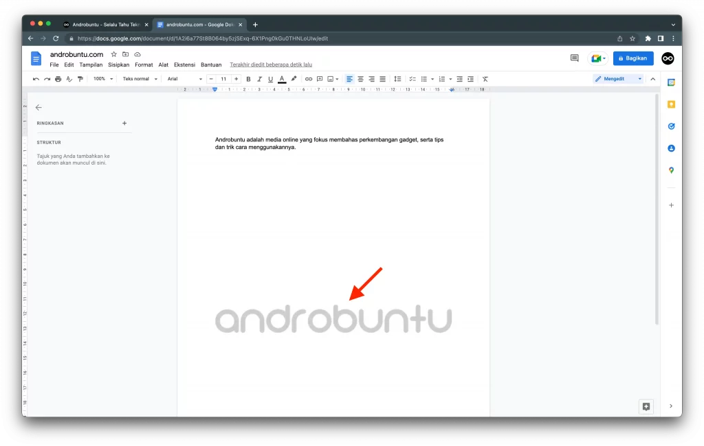 Cara Menambahkan Watermark di Google Docs by Androbuntu 6