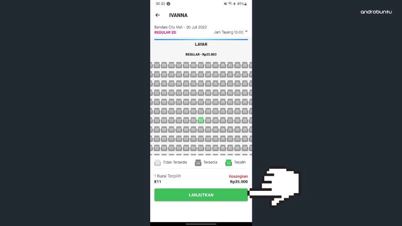 Cara beli tiket bioskop di aplikasi GoJek di Android 7