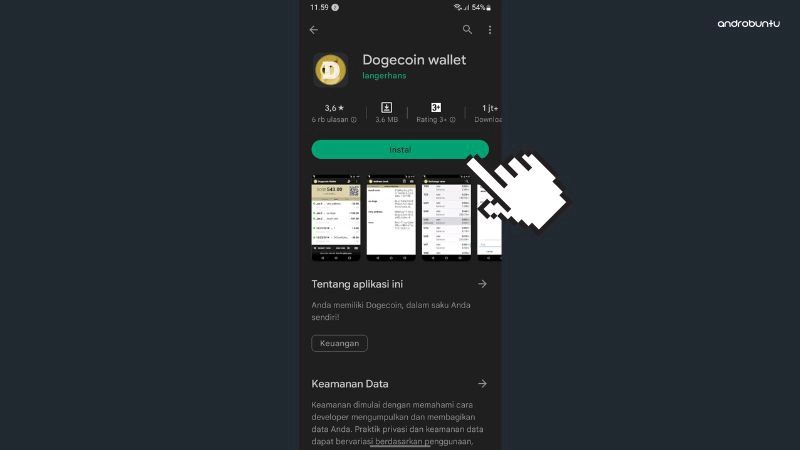 Cara kerja Dogecoin Wallet di Android 1 di ponsel Android