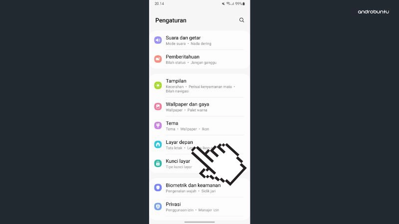 Cara mengatur tata letak layar beranda di ponsel Samsung dengan Android 1