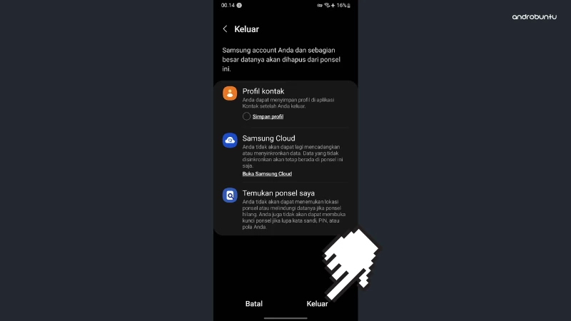 Cara Keluar Akun Samsung by Androbuntu 3
