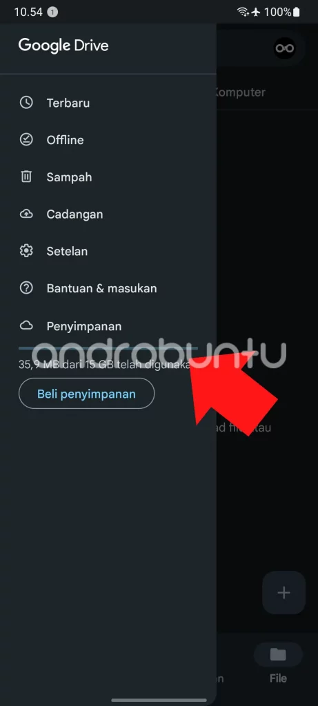 Cara Cek Kapasitas Akun Google Drive by Androbuntu 2