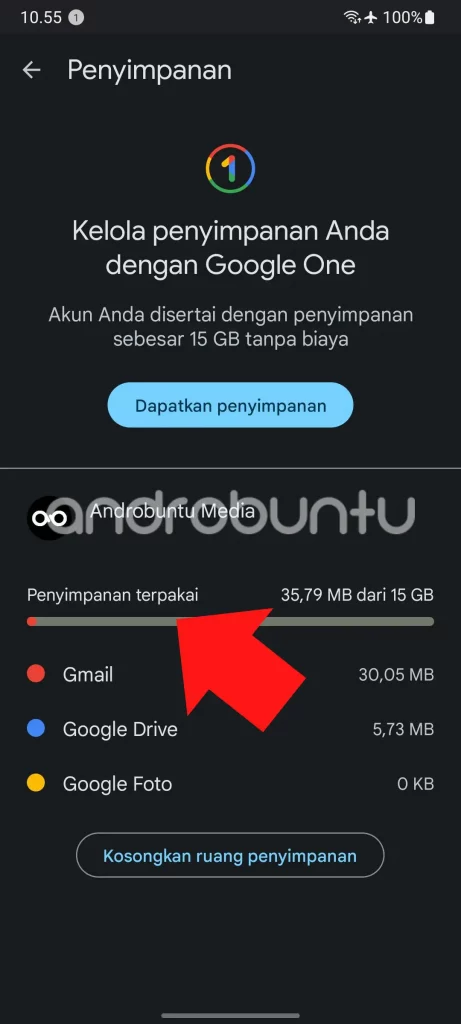Cara Cek Kapasitas Akun Google Drive by Androbuntu 3