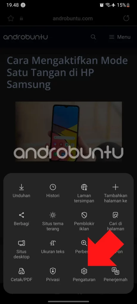 Cara Menghapus Riwayat Penelusuran di Samsung Internet by Androbuntu 1
