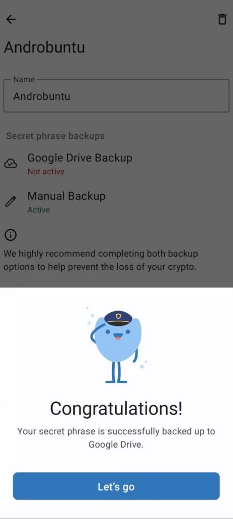 Cara Backup Trust Wallet ke Google Drive 6