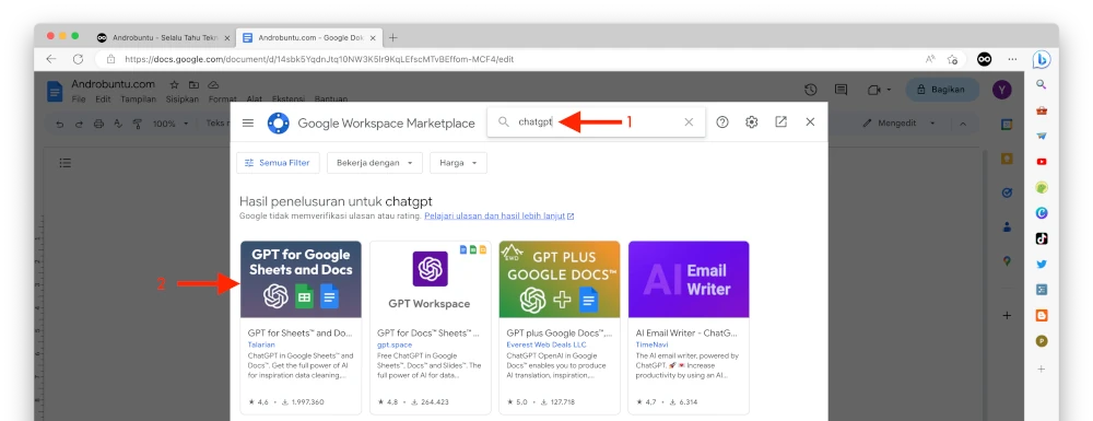 Cara Menggunakan ChatGPT di Google Docs 2