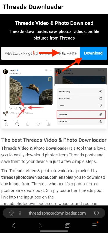 Cara Download Foto dan Video Threads 3