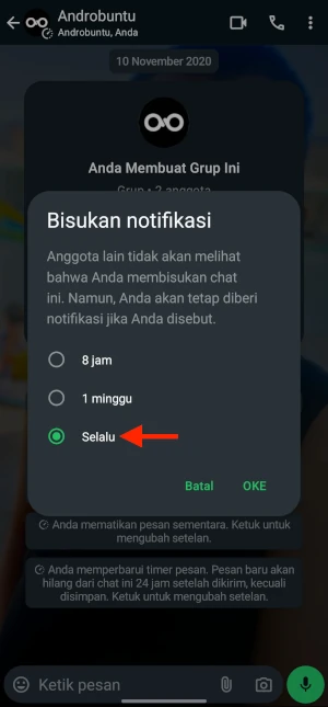 Cara Membisukan Notifikasi Grup WhatsApp 3