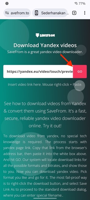 Cara Download Video Yandex 2