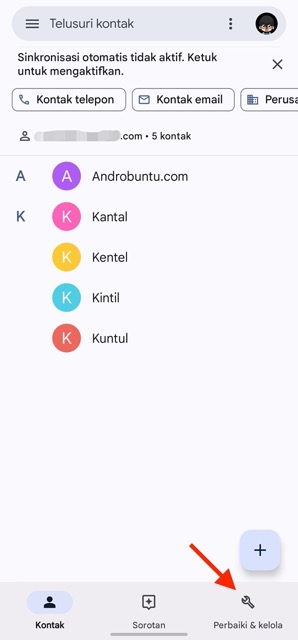 Cara Backup Kontak Android 1