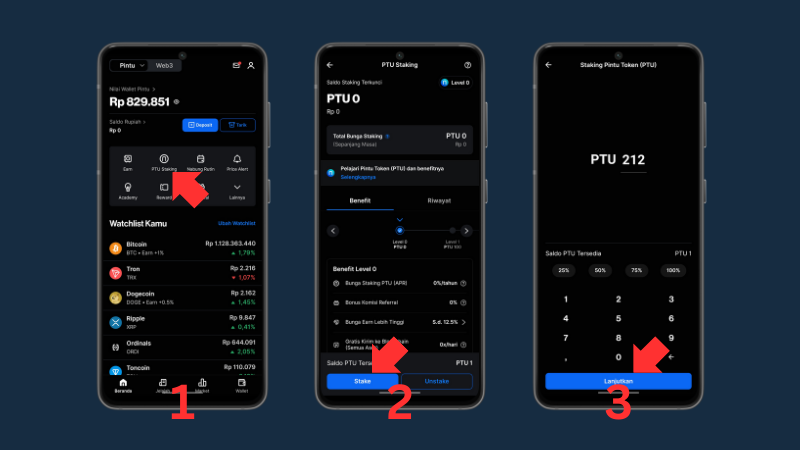 Cara menggunakan fitur PTU Staking